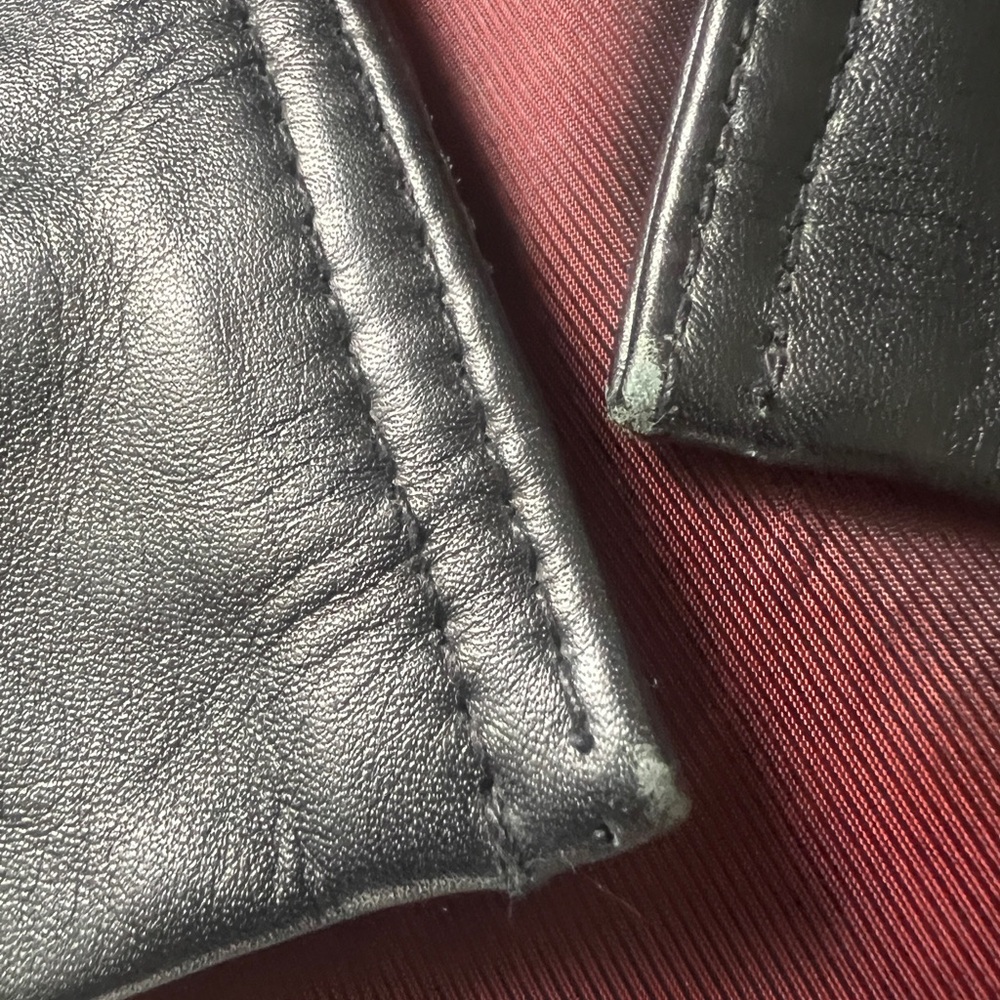 Wilsons Leather Black Coat with Red Lining - Picture 4 of 6